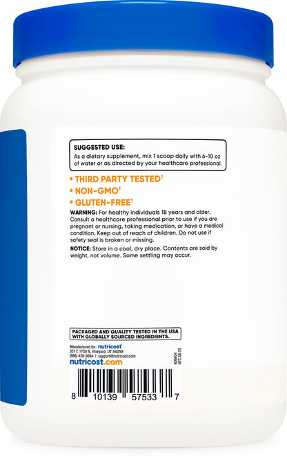 Nutricost Acetyl L-Carnitine (ALCAR) Powder 1000mg, 500g