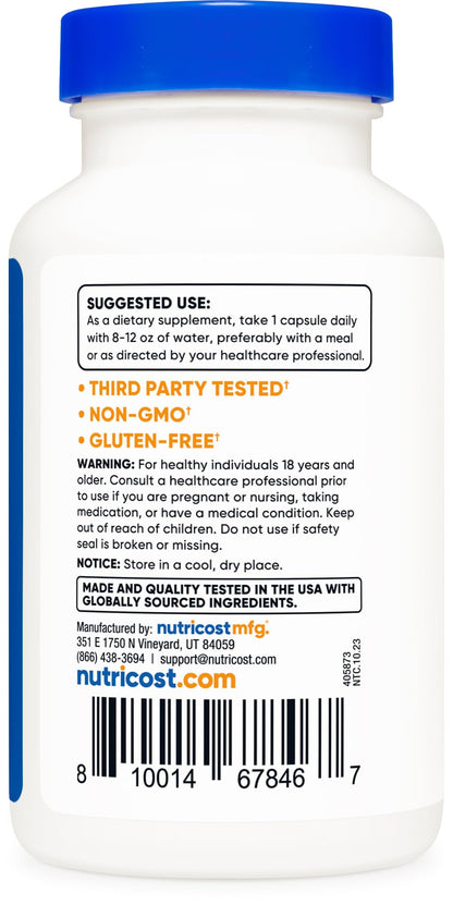 Nutricost Apigenin 50mg, 180 Capsules – Non-GMO, Gluten Free, Vegan