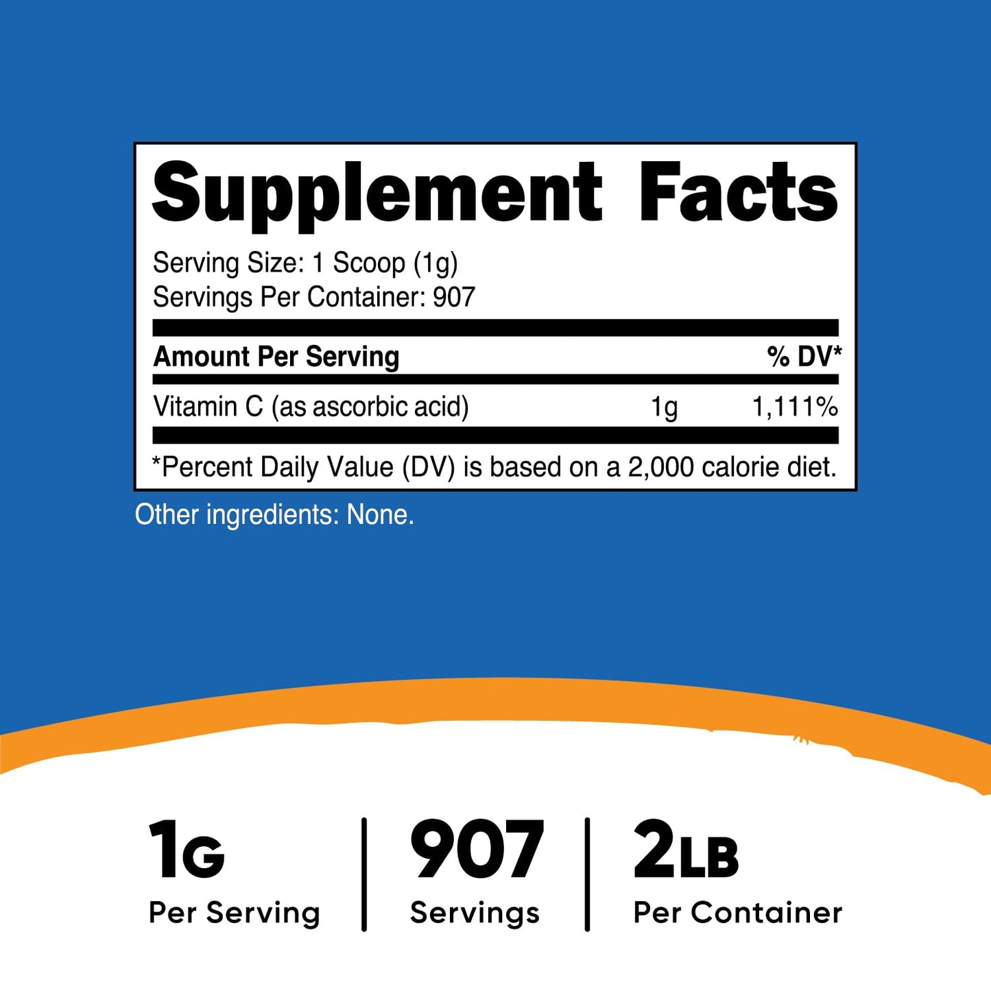 Nutricost Ascorbic Acid Powder (Vitamin C) - 2 LBS, Gluten Free, Non-GMO