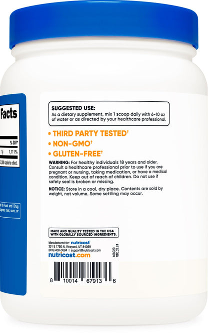 Nutricost Ascorbic Acid Powder (Vitamin C) - 2 LBS, Gluten Free, Non-GMO