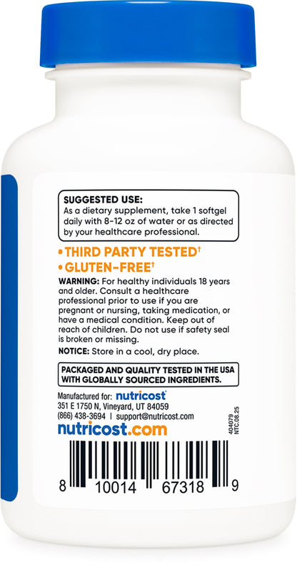 Nutricost Astaxanthin 4mg – Gluten Free, Non-GMO, 120 Softgels