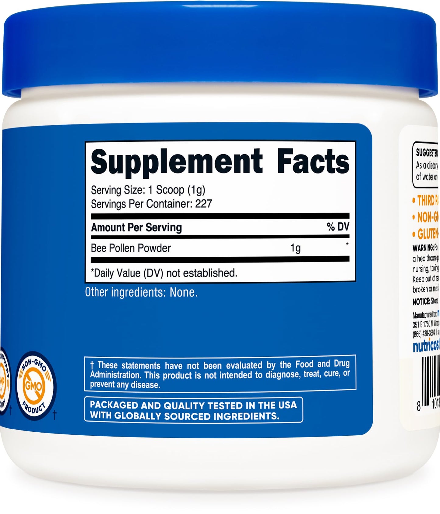 Nutricost Bee Pollen Powder (8 oz) – 227 Servings, Gluten Free, Non-GMO, Vegetarian Dietary Supplement