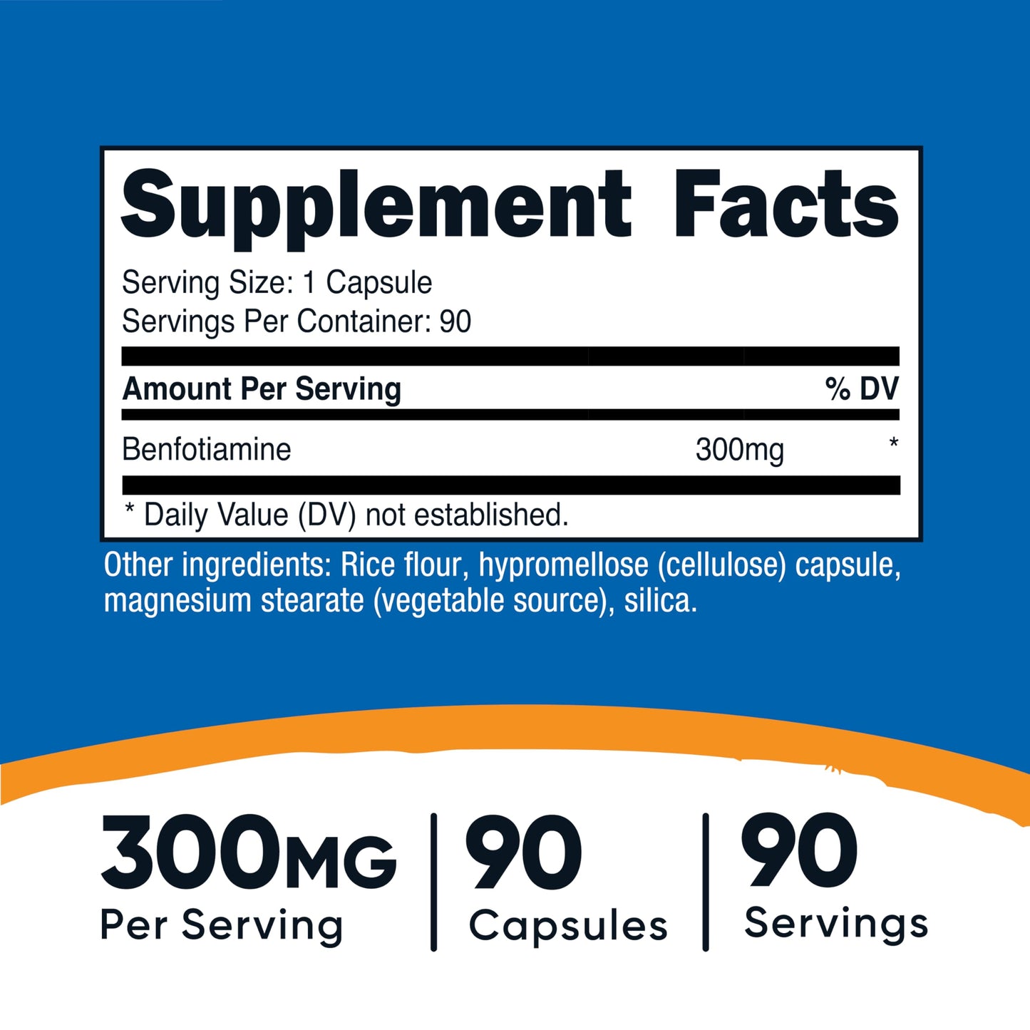 Nutricost Benfotiamine 300mg – 90 Capsules (Pack of 2) | Gluten Free, Non-GMO, Vegetarian