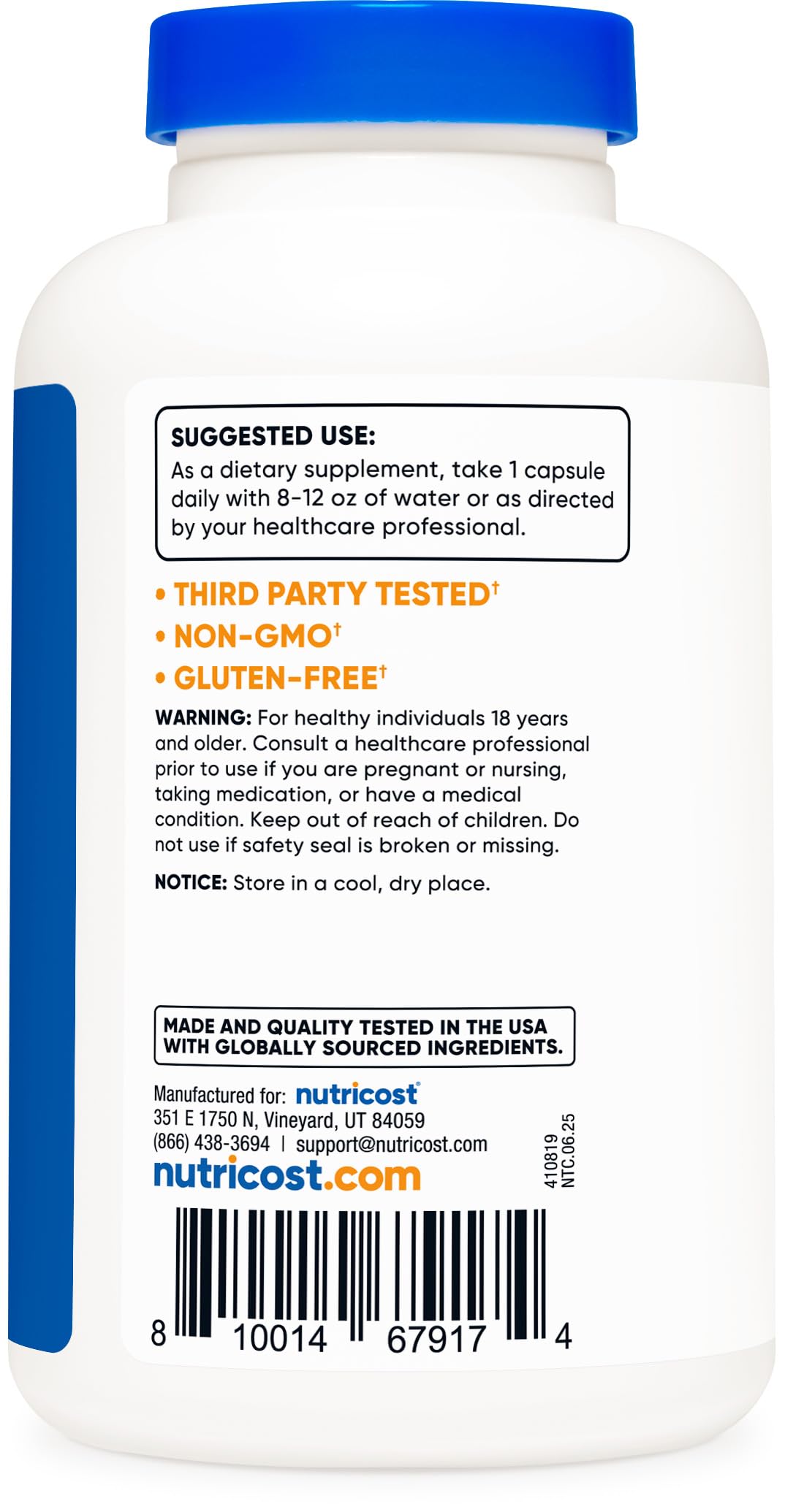 Nutricost Bitter Melon 600mg (2,400mg Equivalent) - 180 Capsules | Gluten Free, Non-GMO