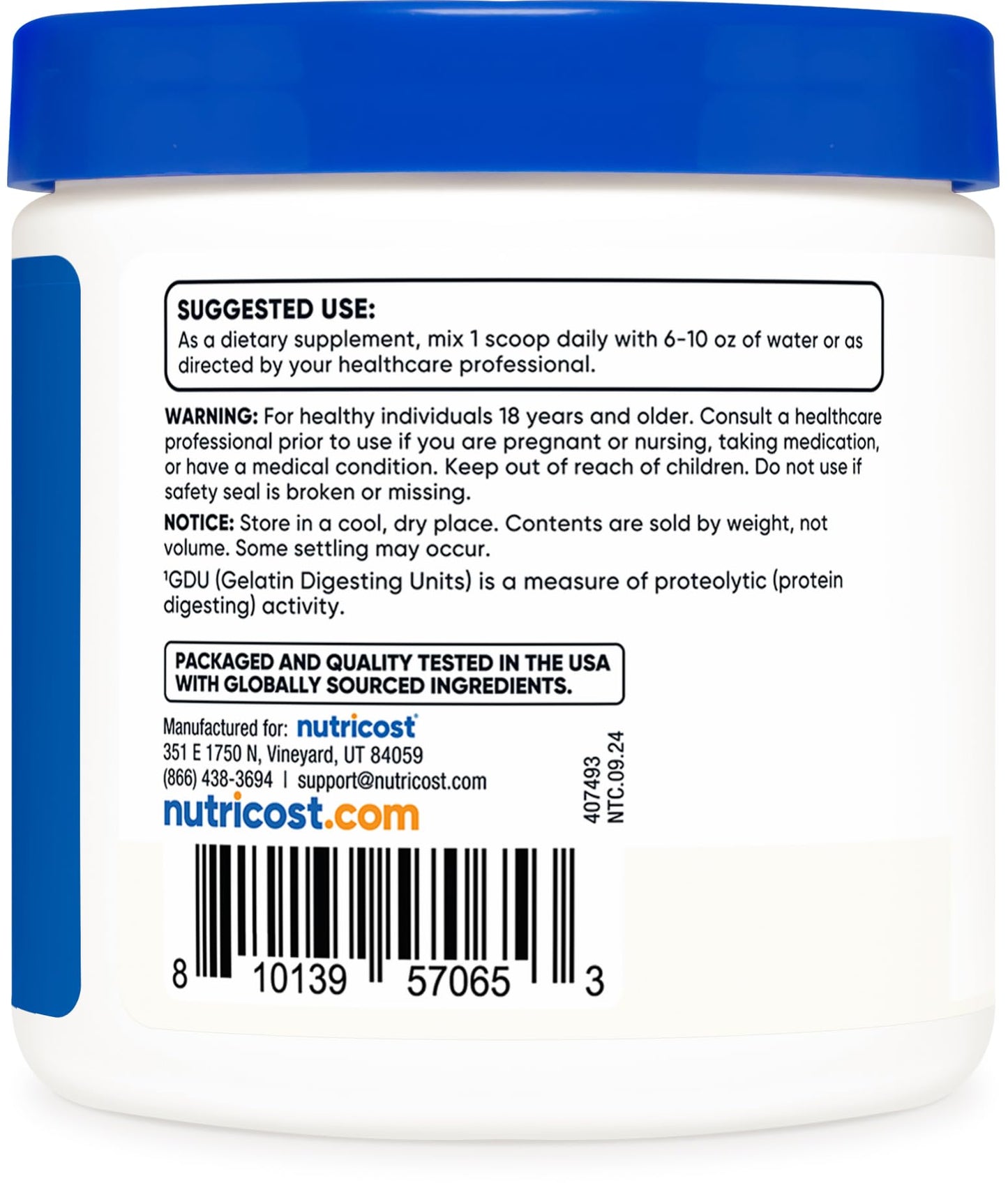 Nutricost Bromelain Powder 4 oz – Non-GMO, Vegetarian, Gluten Free | 1,000mg per Serving
