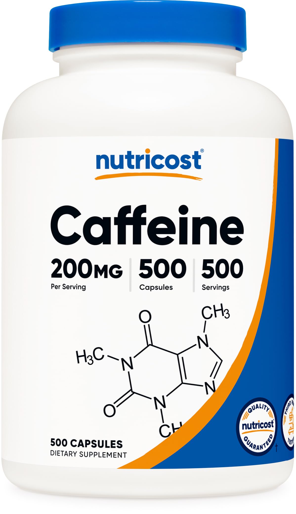 Nutricost Caffeine Pills 200mg Per Serving (500 Caps)