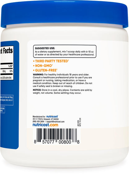 Nutricost Calcium Carbonate Powder 500 Grams (Pack of 2) – 650mg Calcium per Serving