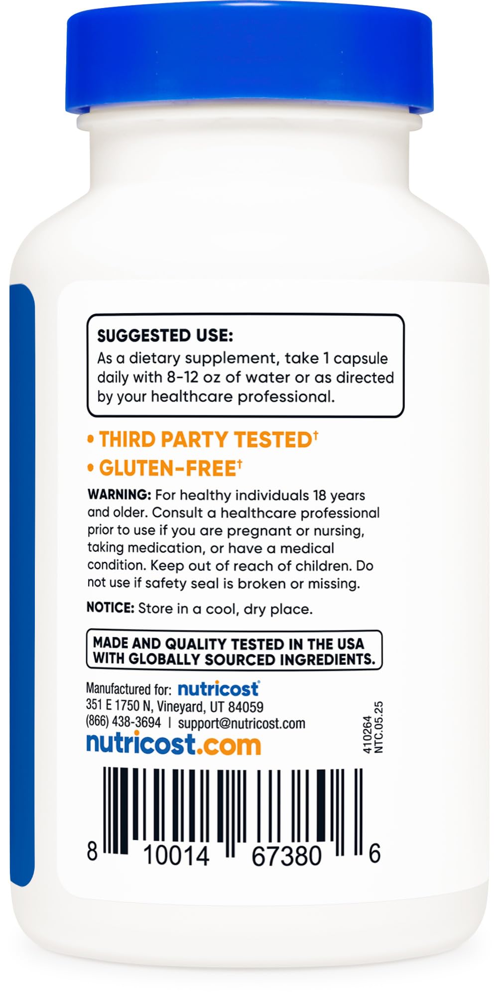 Nutricost Calcium D-Glucarate 500mg | 120 Veggie Capsules - Gluten Free, Non-GMO, Vegetarian