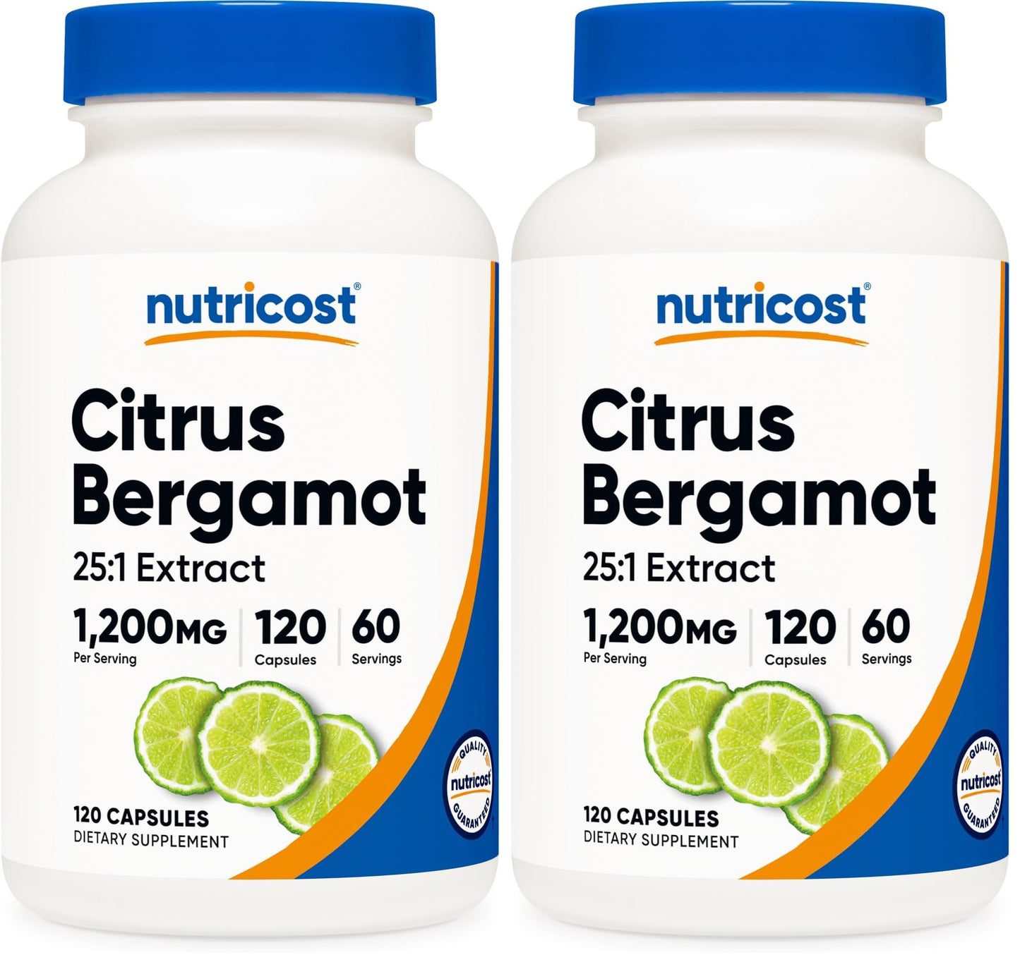 Nutricost Citrus Bergamot Capsules 1,200 mg – 25:1 Extract, 60 Servings (Pack of 2)