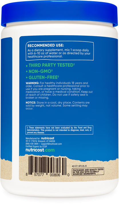Nutricost Organic Cordyceps Powder 250g – USDA Organic, Non-GMO, Gluten Free