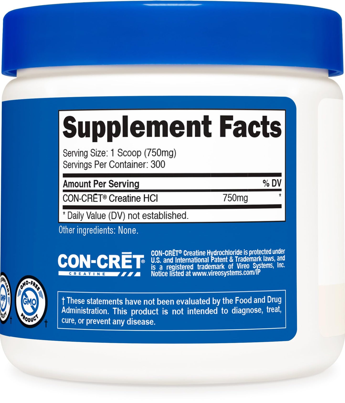 Nutricost Creatine HCl Powder (8 OZ) – CON-CRET Creatine Hydrochloride, 300 Servings