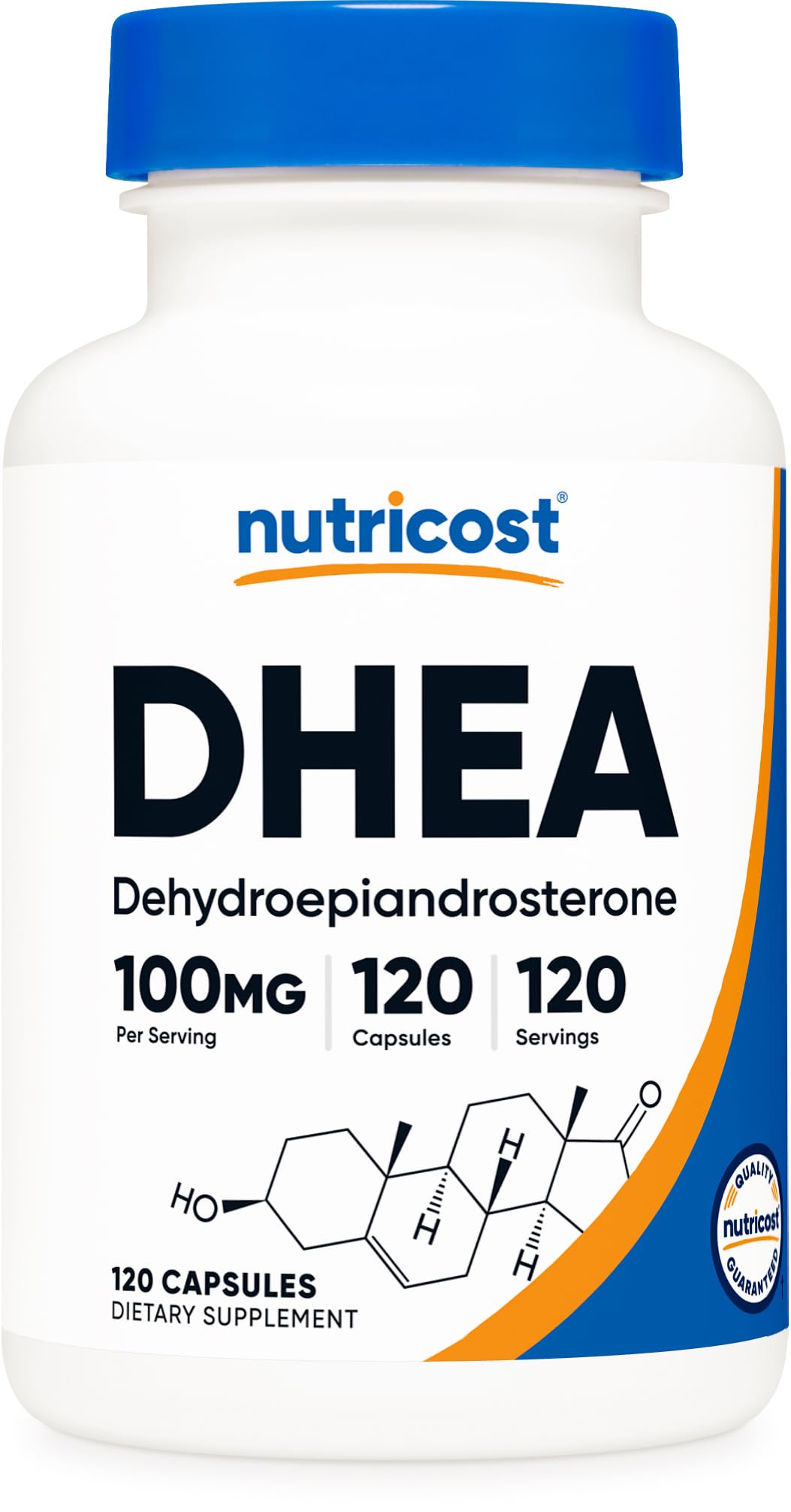 Nutricost DHEA 100mg - 120 Capsules | Gluten Free, Non-GMO, Soy Free