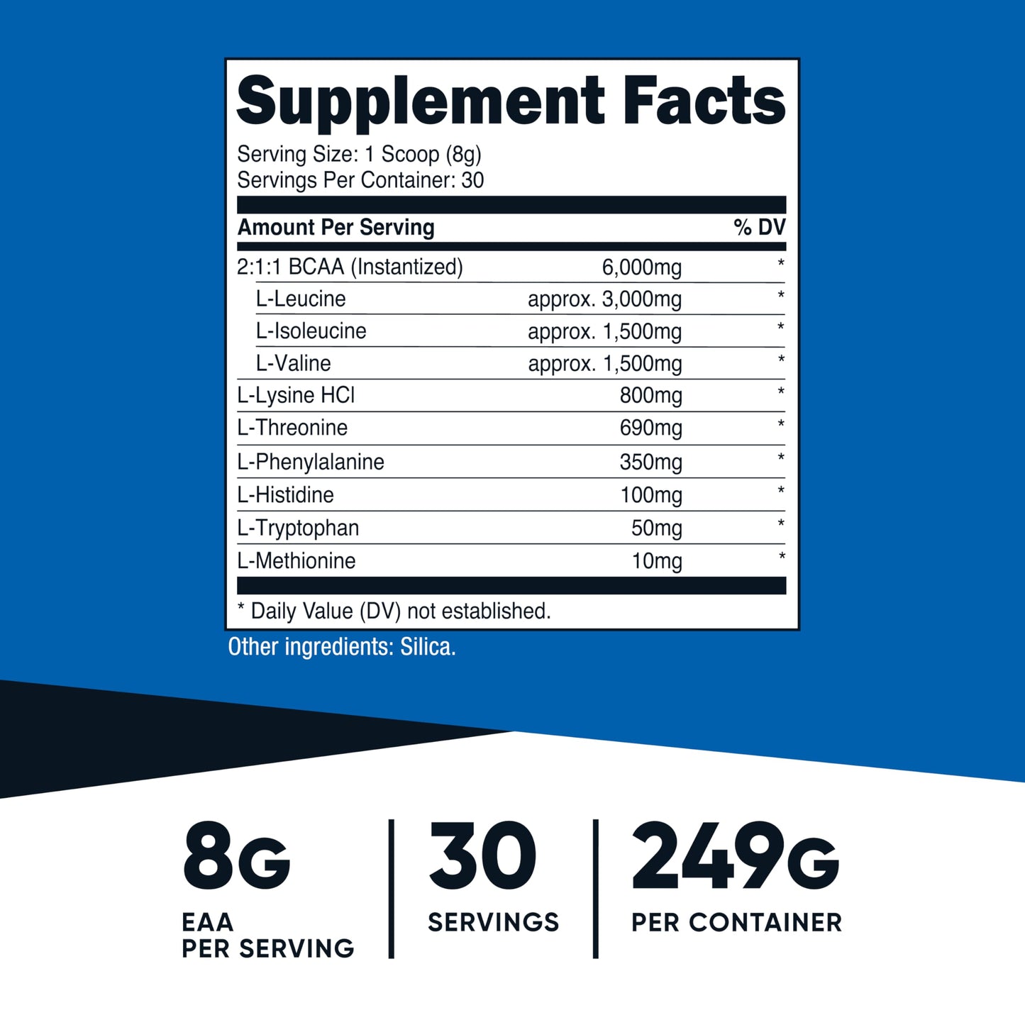 Nutricost EAA Powder 30 Servings (Unflavored) – Essential Amino Acids | Non-GMO, Gluten Free, Vegetarian (Pack of 2)