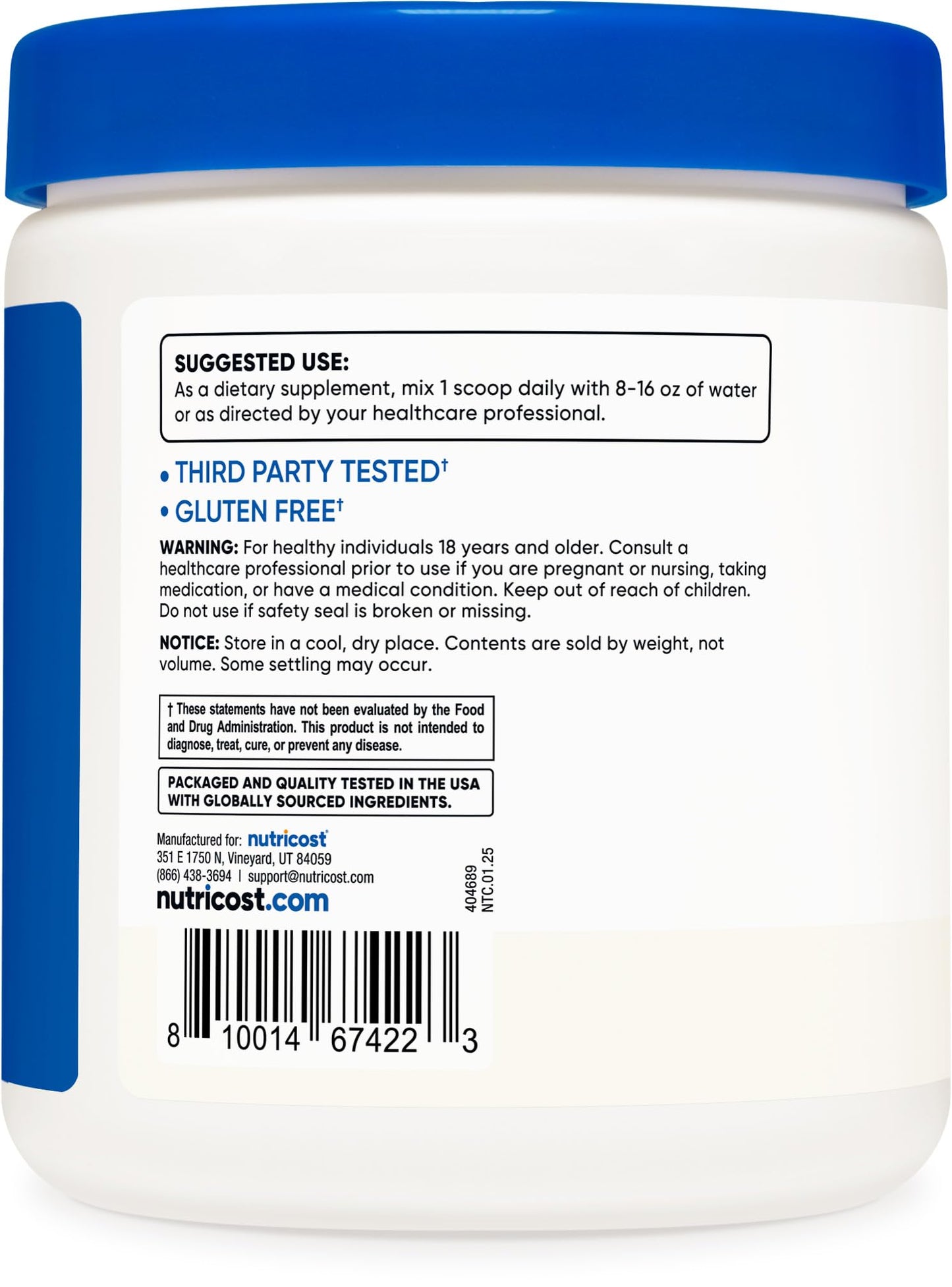 Nutricost EAA Powder 30 Servings (Unflavored) – Essential Amino Acids | Non-GMO, Gluten Free, Vegetarian (Pack of 2)