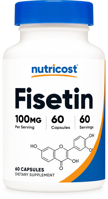 Nutricost Fisetin Capsules 100mg – 60 Count, Non-GMO, Gluten Free, Vegan