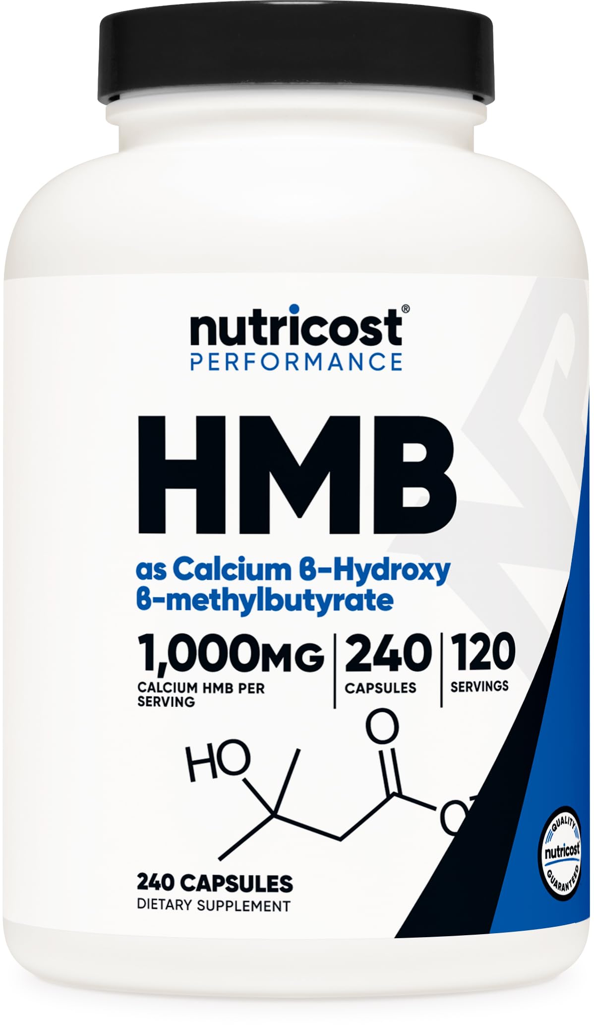 Nutricost HMB 1000mg - 240 Capsules | 120 Servings | Gluten Free & Non-GMO