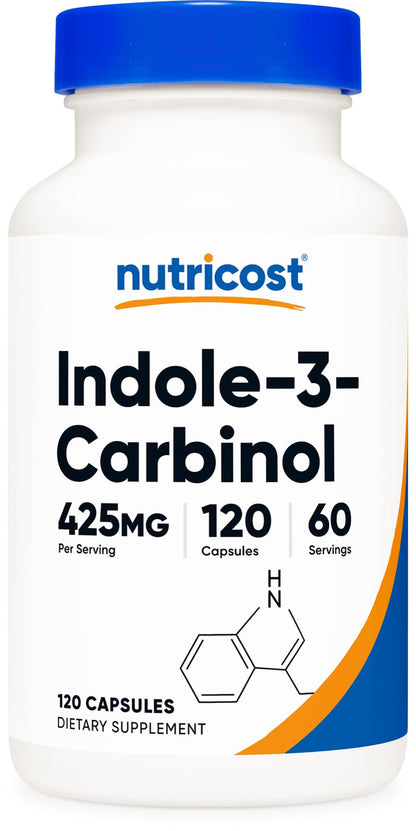 Nutricost Indole-3-Carbinol Supplement (425mg) - 120 Capsules (60 Servings)