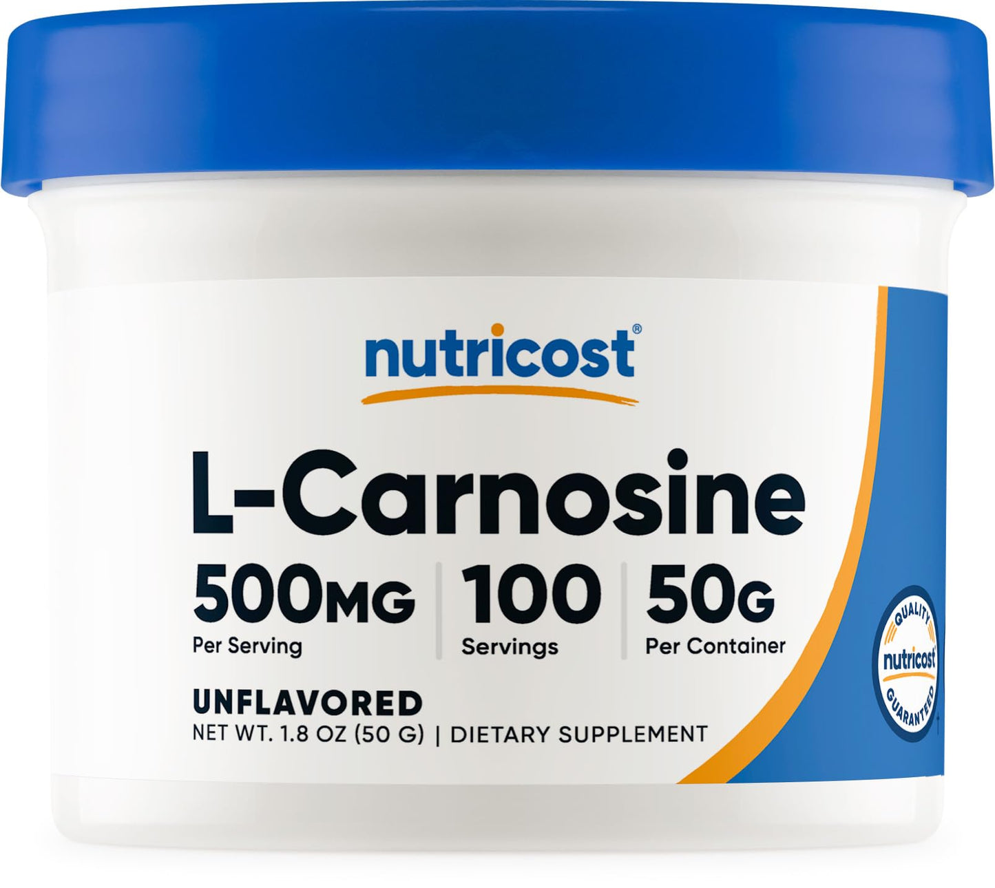 Nutricost L-Carnosine Powder 50g (100 Servings) – Non-GMO