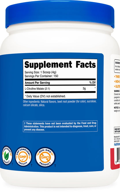 Nutricost L-Citrulline Malate 2:1 (600 g) Strawberry Kiwi