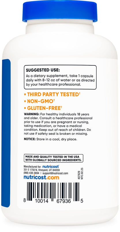 Nutricost L-Theanine 200mg 240 Capsules - Double Strength