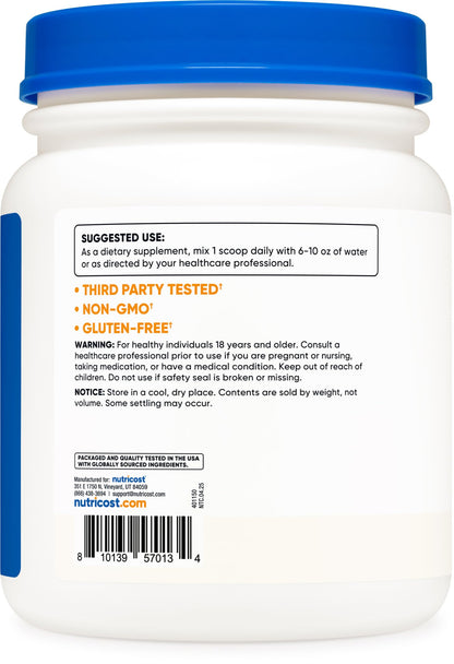 Nutricost L-Tyrosine Powder 500 Grams - Pure L-Tyrosine Powder 1000mg Per Serving