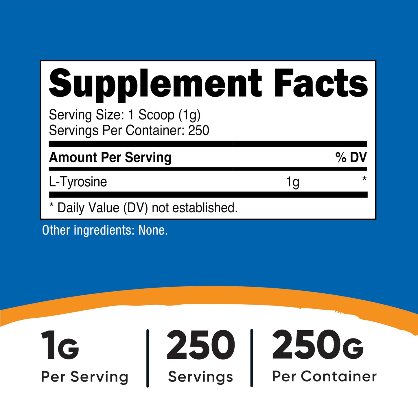 Nutricost L-Tyrosine Powder 250g – Pure L-Tyrosine 1000mg per Serving