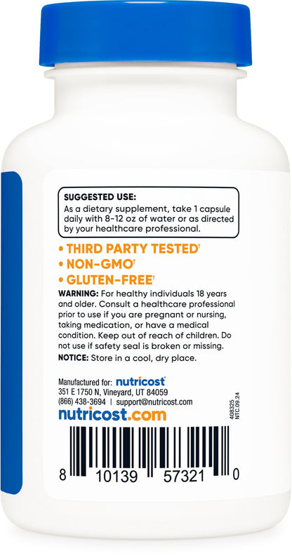 Nutricost Lumbrokinase Capsules 150 mg (120 Capsules) - Gluten-Free, Vegan, GMO-Free