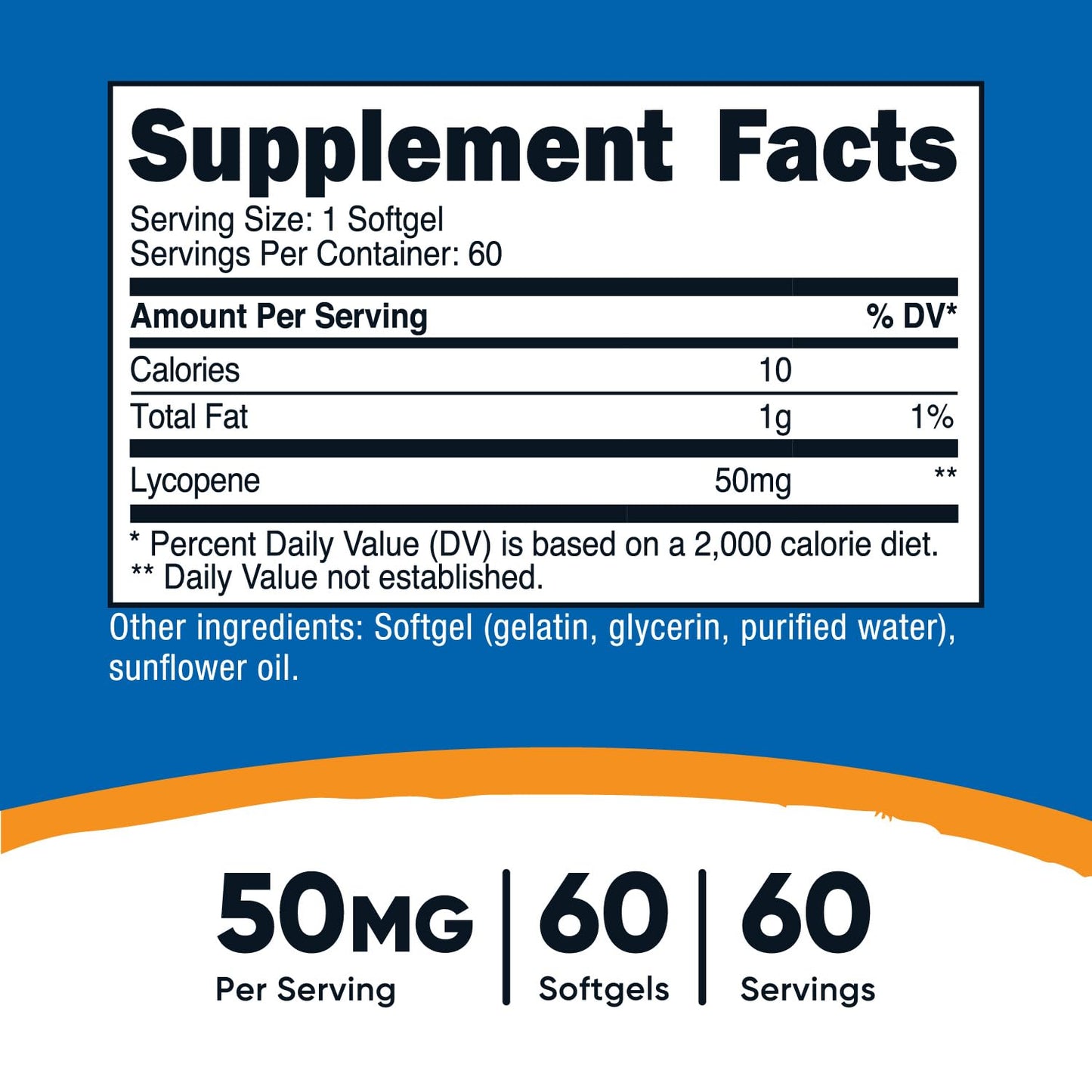 Nutricost Lycopene 50mg Softgels – 60-Count | Non-GMO, Gluten-Free