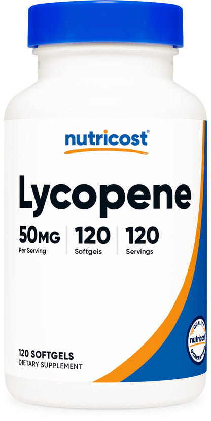 Nutricost Lycopene 50mg Softgels – 120 Softgels | Non-GMO, Gluten-Free