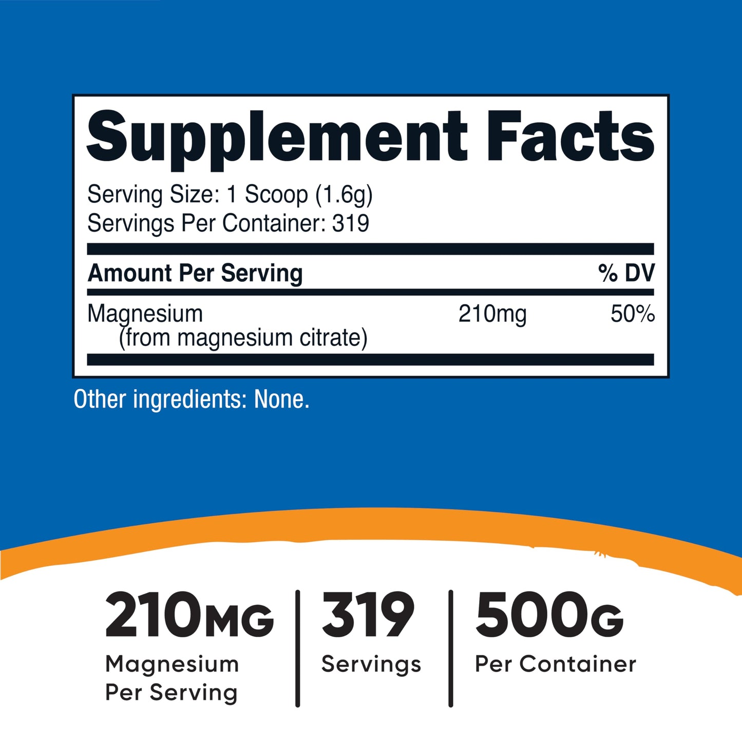 Nutricost Magnesium Citrate Powder (Unflavored, 500 Gram) (Pack of 2)