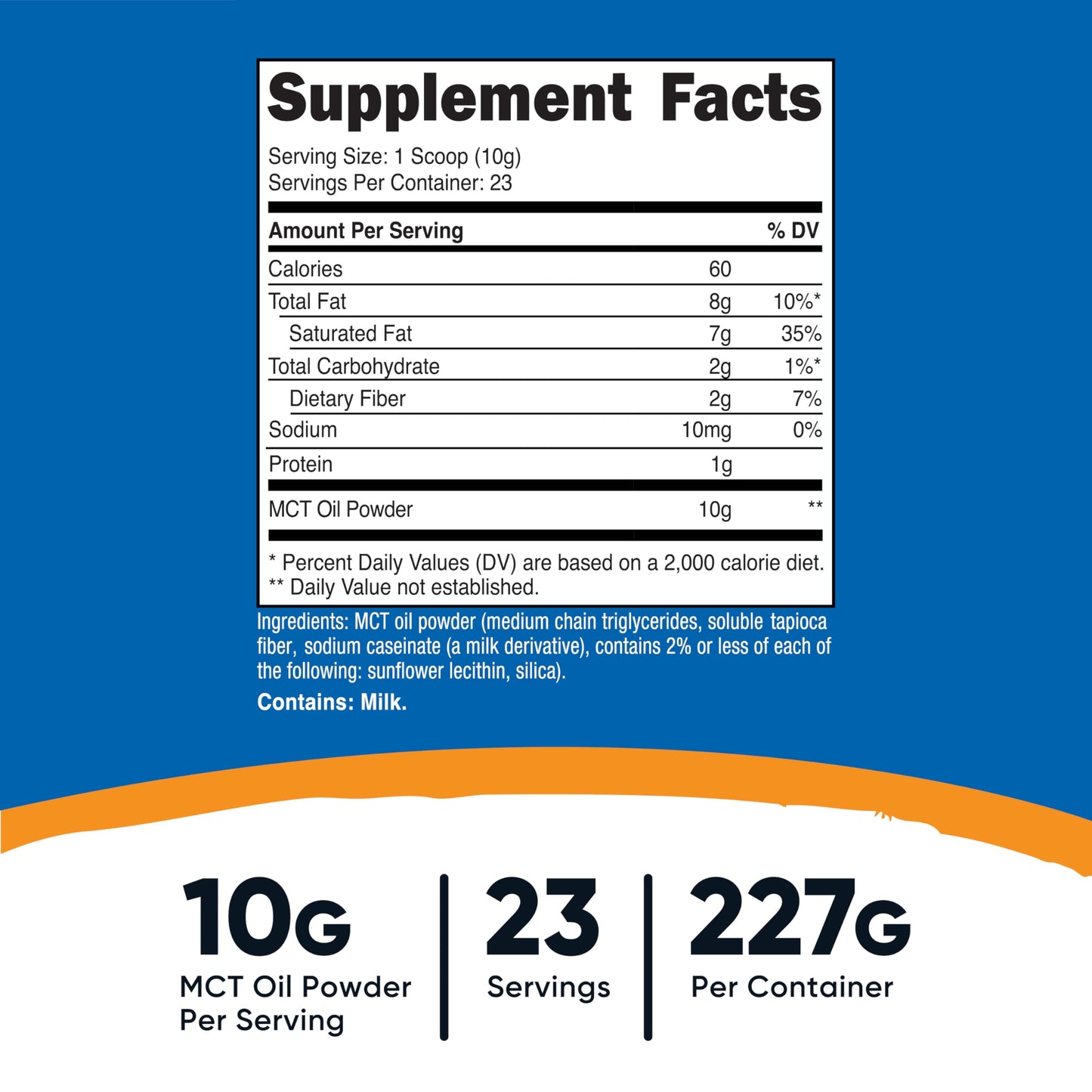 Nutricost MCT Oil Powder .5 LBS – Keto Friendly, Gluten Free
