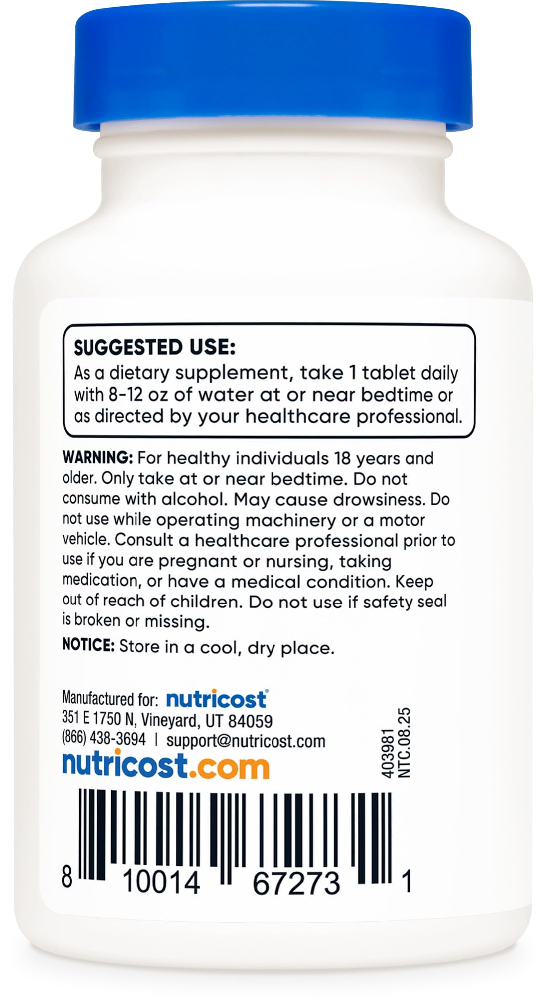 Nutricost Melatonin 10mg – 240 Tablets | Non-GMO, Gluten Free