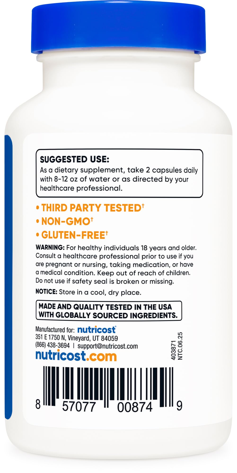 Nutricost Mucuna Pruriens 400mg Capsules - 800mg/Serving, Veggie Caps (Pack of 2)