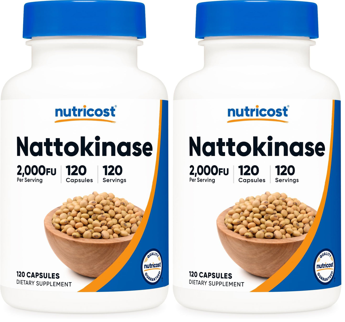 Nutricost Nattokinase 2000FU 120 Caps – Gluten Free, Non-GMO, Vegetarian (Pack of 2)
