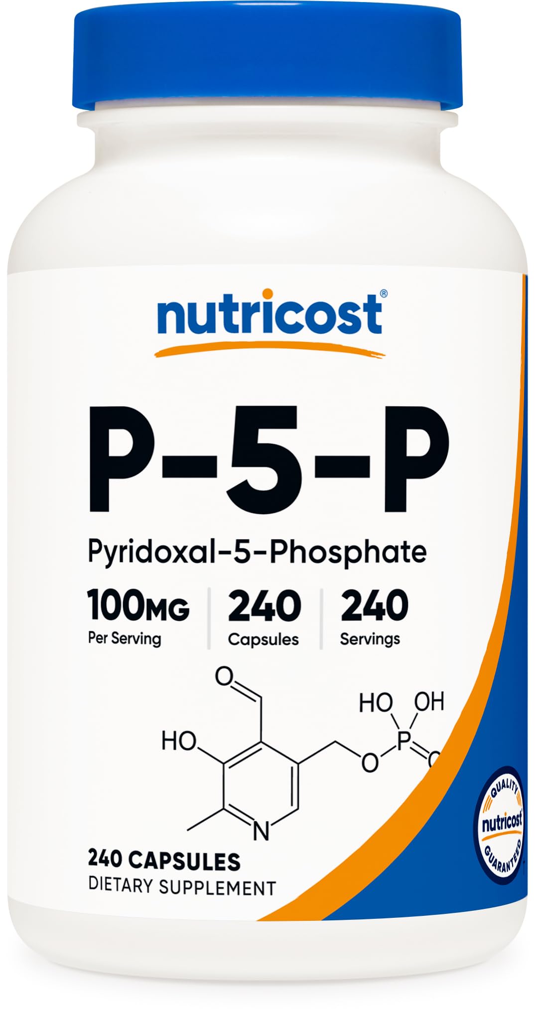 Nutricost P5P Vitamin B6 100mg - 240 Vegetarian Capsules | Non-GMO, Gluten Free