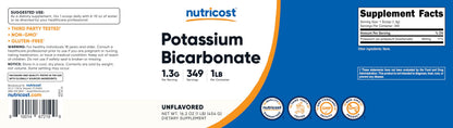 Nutricost Potassium Bicarbonate Powder 1 LB – Gluten Free, Non-GMO