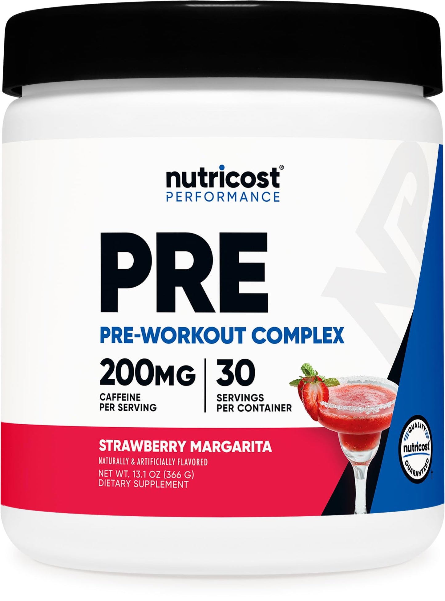 Nutricost Pre-Workout Powder Strawberry Margarita – 30 Servings, GMO-Free & Gluten-Free