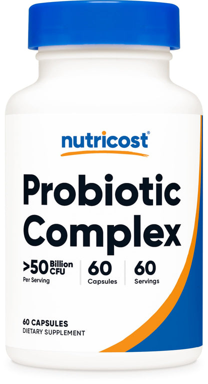 Nutricost Probiotic Complex – 50B CFU, 60 Capsules | Vegetarian, Non-GMO, Gluten Free