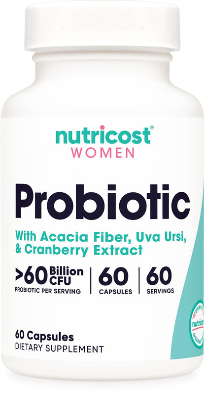 Nutricost Probiotic for Women 60 Billion CFU - 60 Capsules, Gluten Free