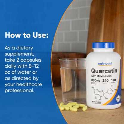 Nutricost Quercetin 880mg - 120 Servings (440mg Quercetin per Cap) - Gluten Free, Non-GMO