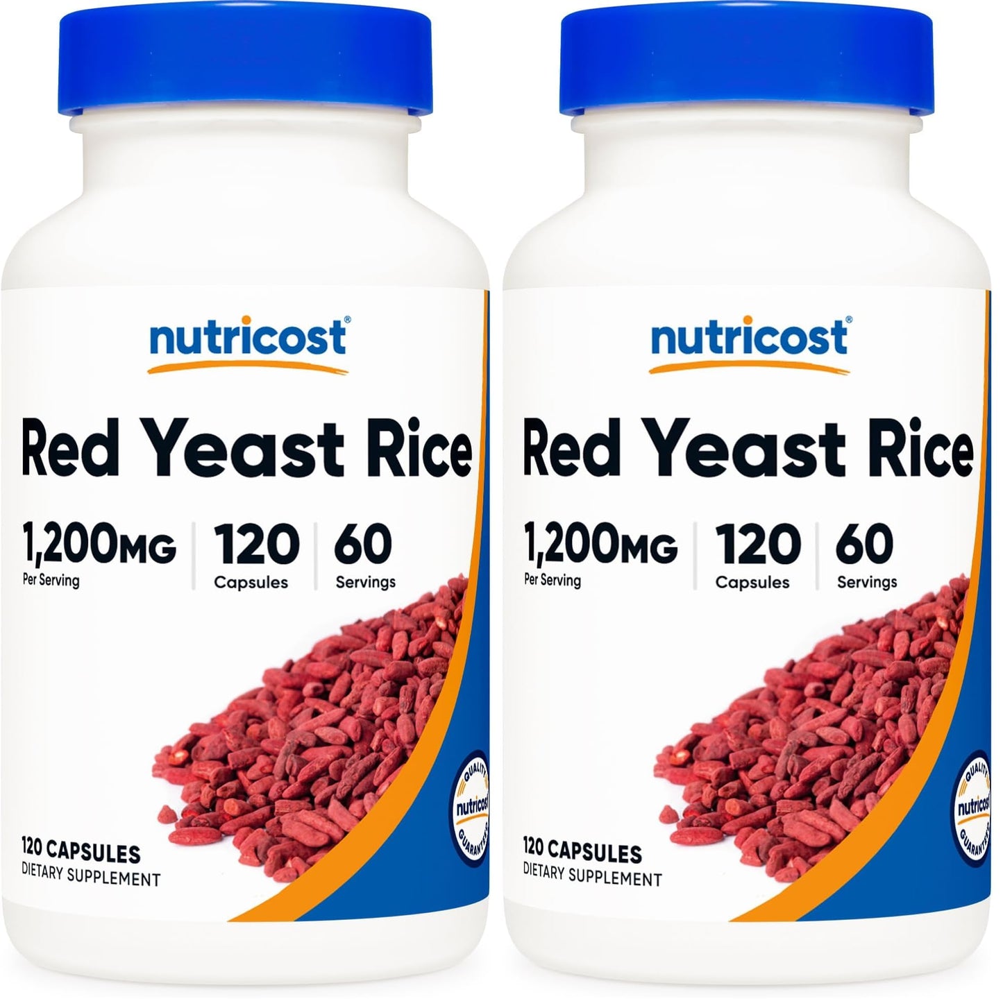Nutricost Red Yeast Rice 1200mg - 120 Capsules, 60 Servings, Non-GMO, Gluten Free (Pack of 2)