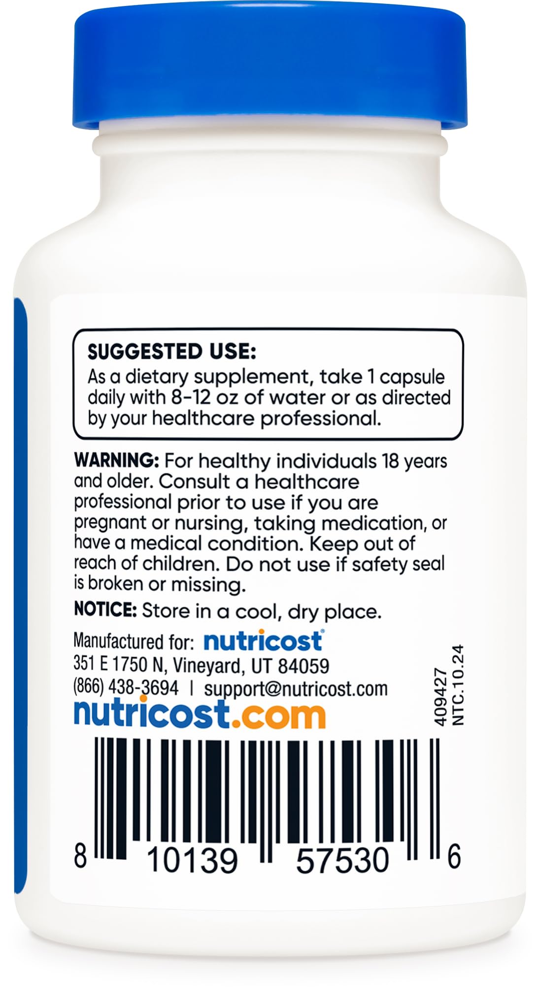 Nutricost S-Acetyl L-Glutathione 100mg - 60 Capsules | GMO-Free, Vegan