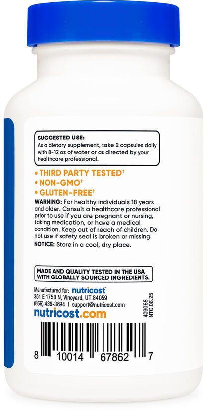 Nutricost Shilajit Capsules – 1,000 mg per Serving | 60 Servings | Gluten Free, Non-GMO, Vegan