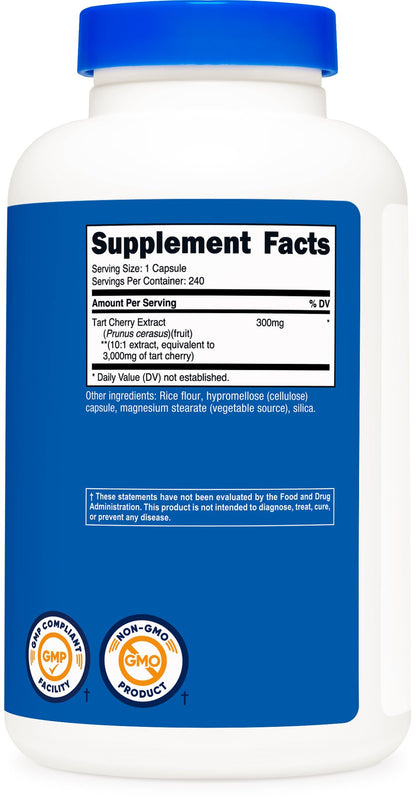 Nutricost Tart Cherry Extract 3000mg – 240 Vegetarian Capsules | Gluten Free, Non-GMO (Pack of 2)