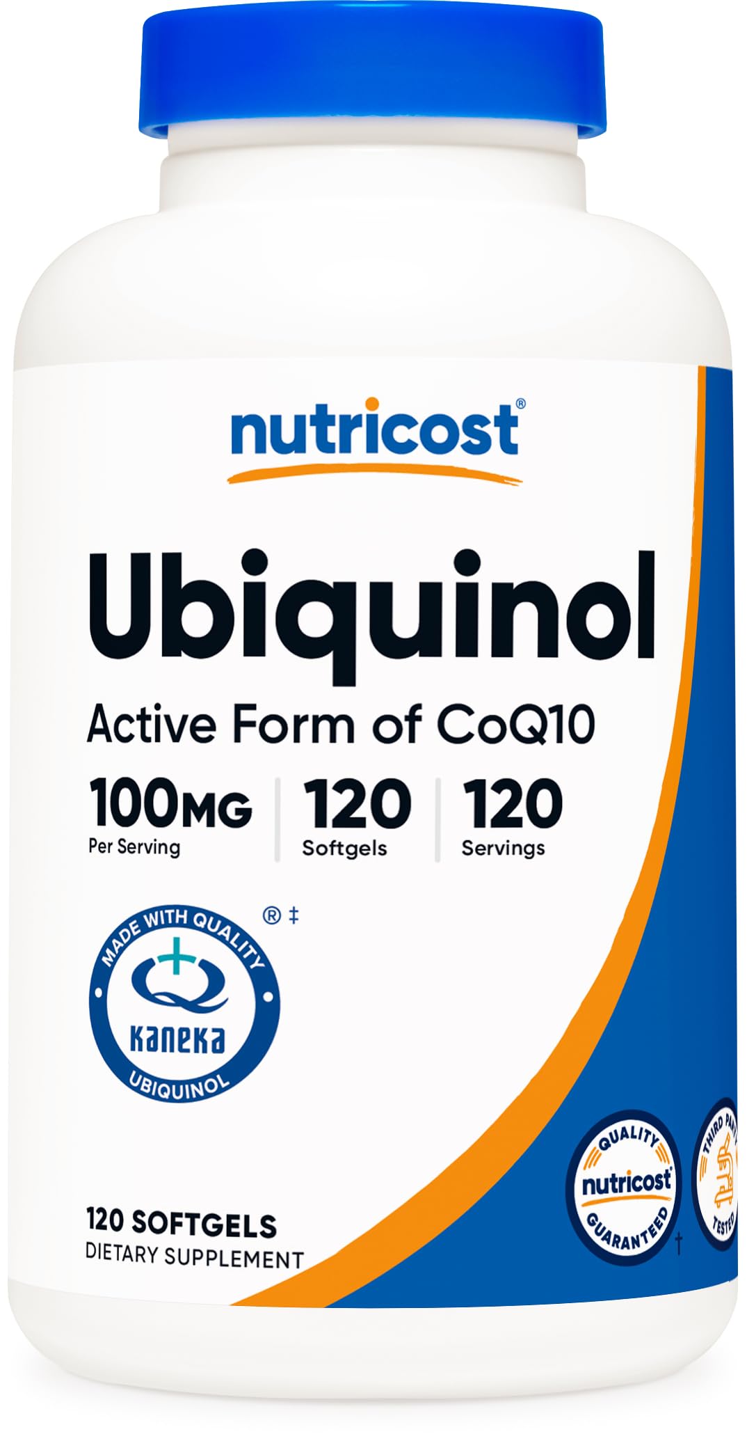 Nutricost Ubiquinol Softgels 100 mg - 120 Softgels | Gluten Free & Non-GMO