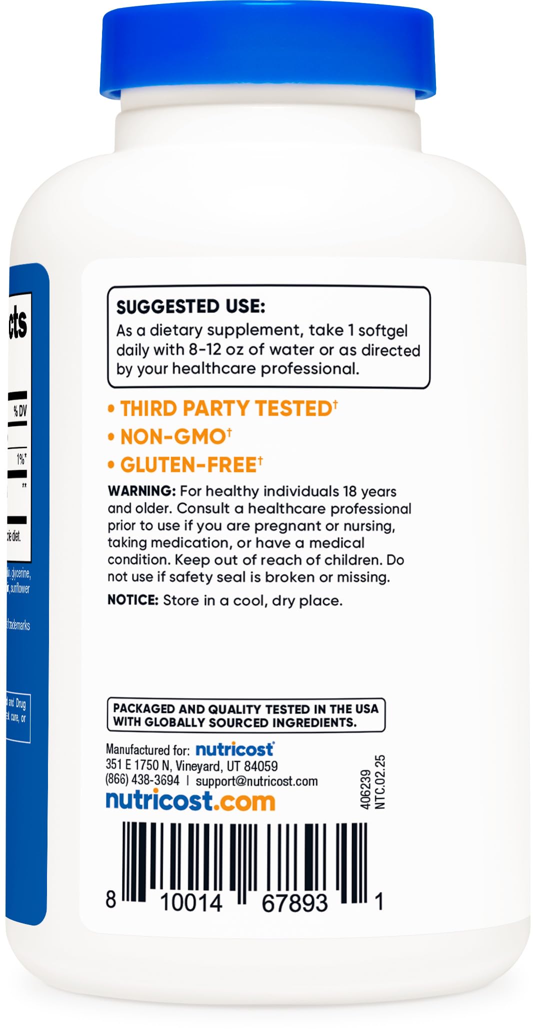 Nutricost Ubiquinol Softgels 100 mg - 120 Softgels | Gluten Free & Non-GMO