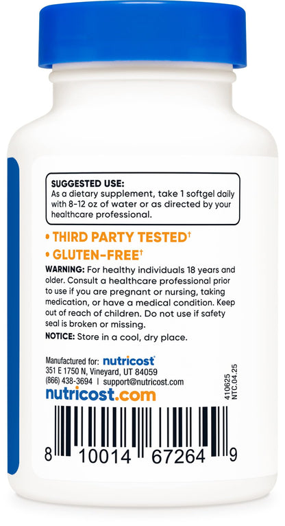 Nutricost Vitamin K2 MK-7 100 mcg - 240 Softgels | Gluten Free & Non-GMO (Pack of 2)