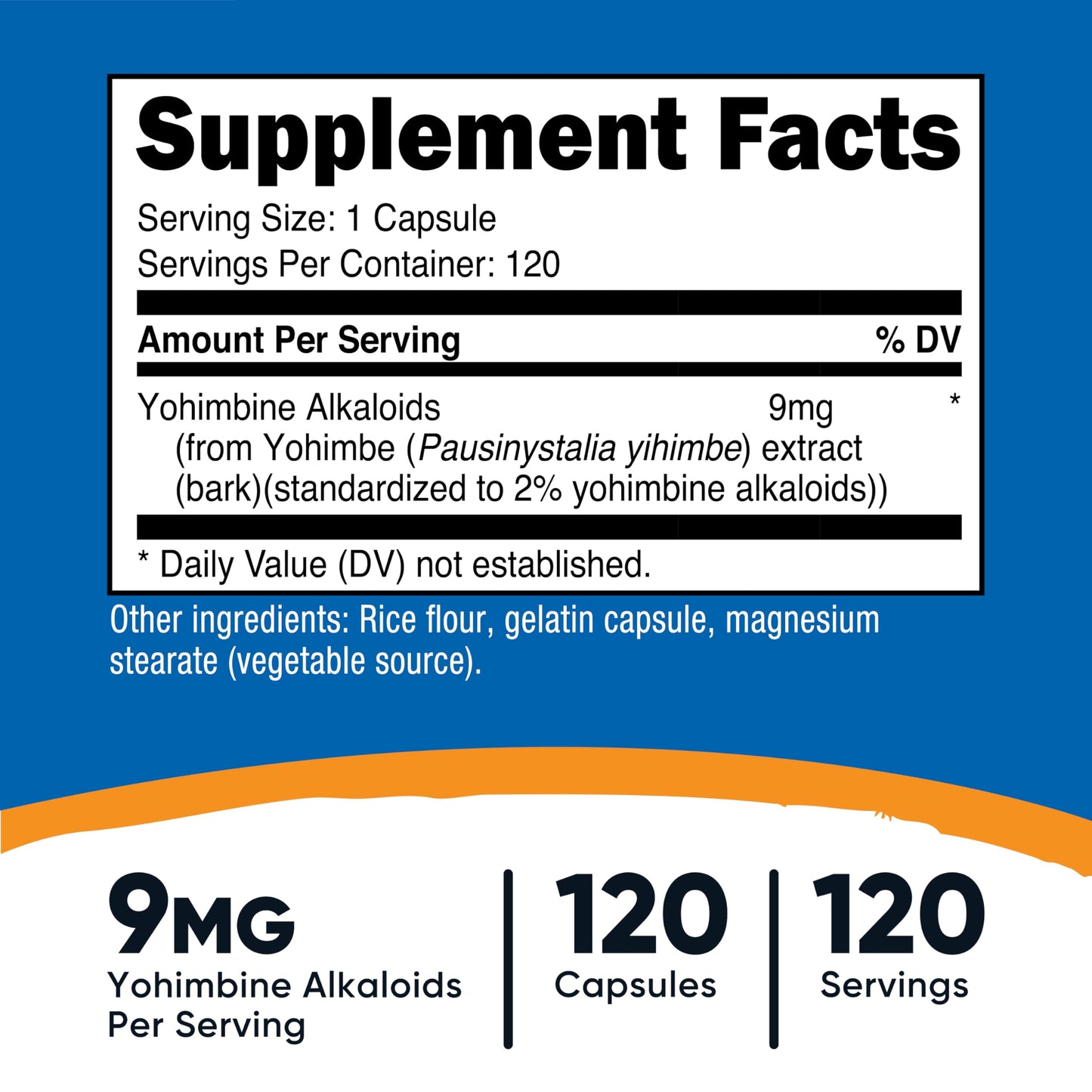 Nutricost Yohimbe Bark Extract 450mg – 120 Capsules, Extra Strength, Gluten Free, Non-GMO