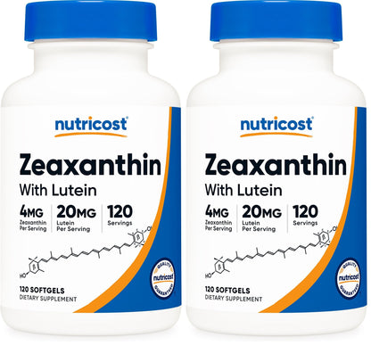 Nutricost Zeaxanthin with Lutein 20mg - 120 Softgels (Pack of 2)