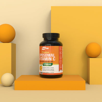 NutriFlair Liposomal Vitamin C 1700mg | 180 Capsules | High Absorption, Vegan, Non-GMO